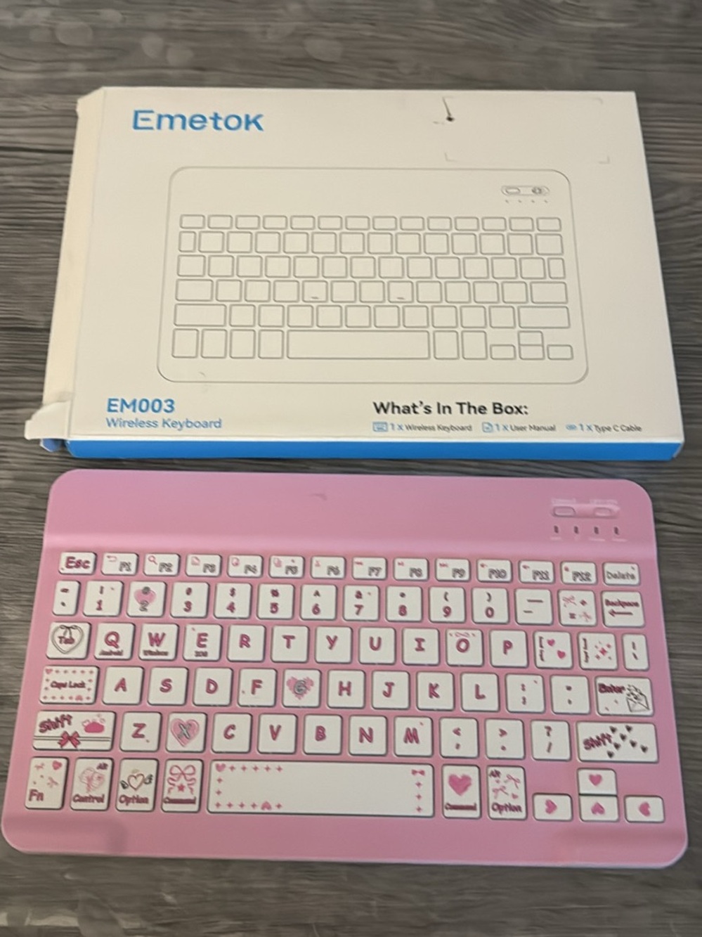 Pink Wireless Bluetooth Tablet Keyboard